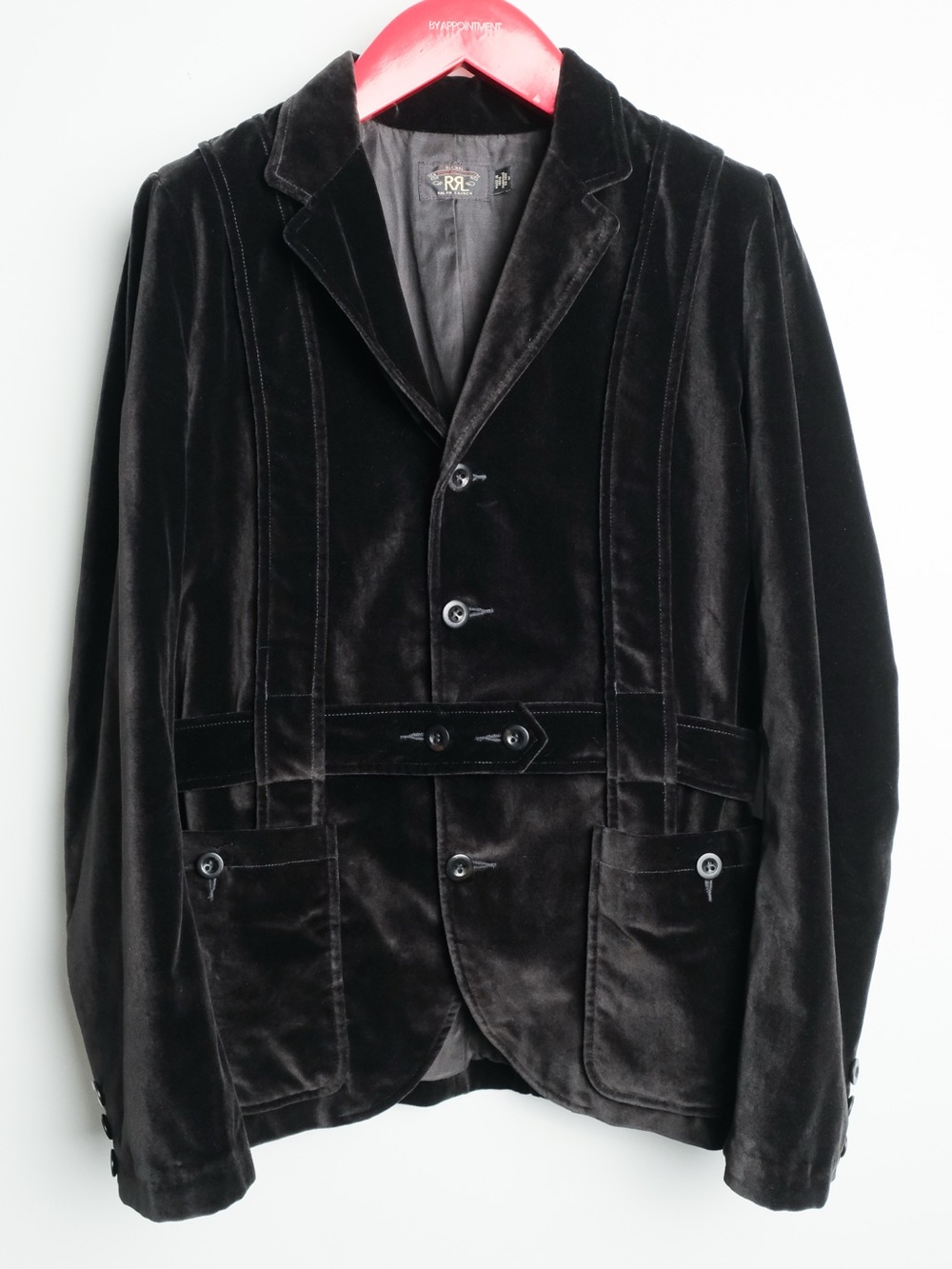 $1k Rare RRL Ralph Lauren Women’s Size M Black Velvet riding Belted Blazer